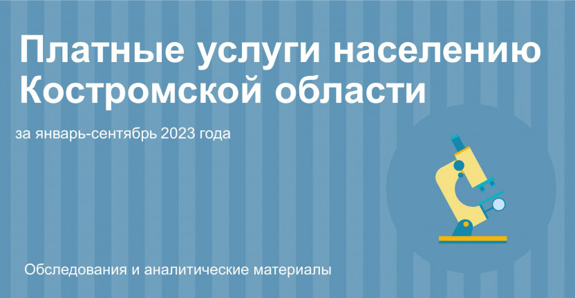 Платные услуги населению Костромской области за январь-сентябрь 2023 года